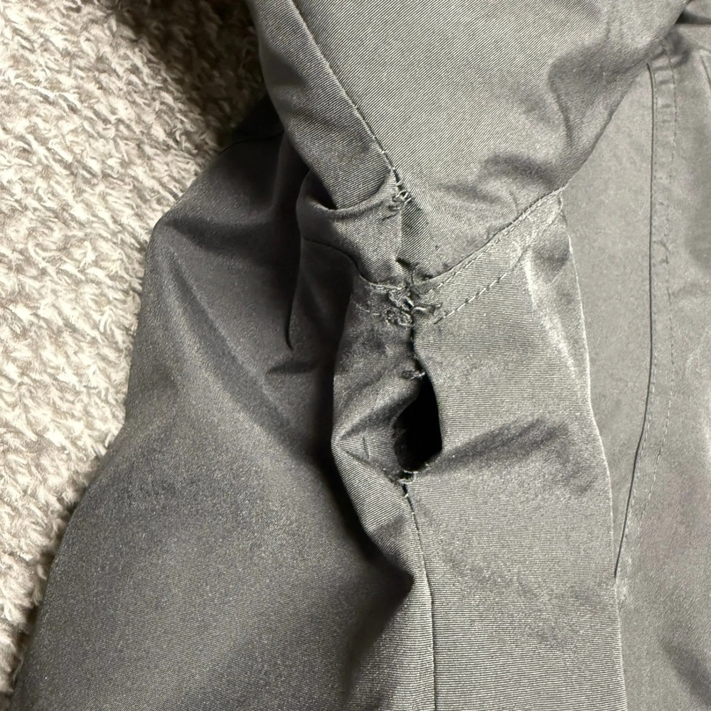 VTG‎ Old Navy Mens Hooded Winter Jacket Coat Size L Gray Fleece Lined Full Zip - Picture 8 of 9